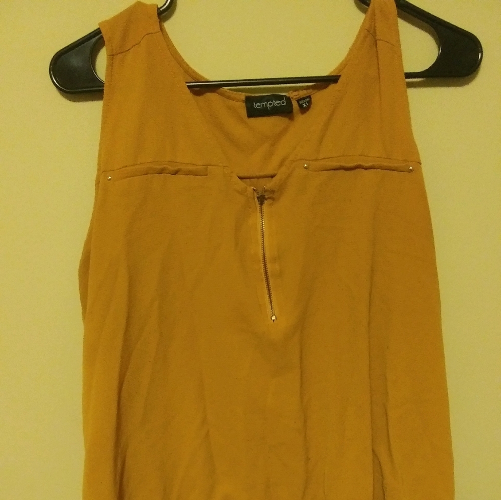 Tempted Mustard Tank Top